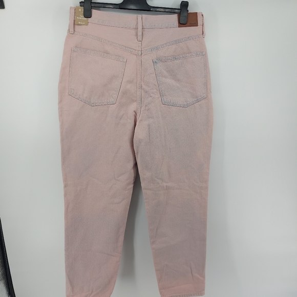 Madewell The Momjean: Overdyed Edition Pink Waist Size 32 - Picture 5 of 13